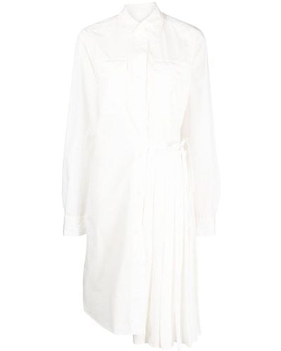 Dries Van Noten Cotton Poplin Dress - White