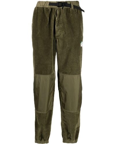 3 MONCLER GRENOBLE Corduroy Panelled Trousers - Green