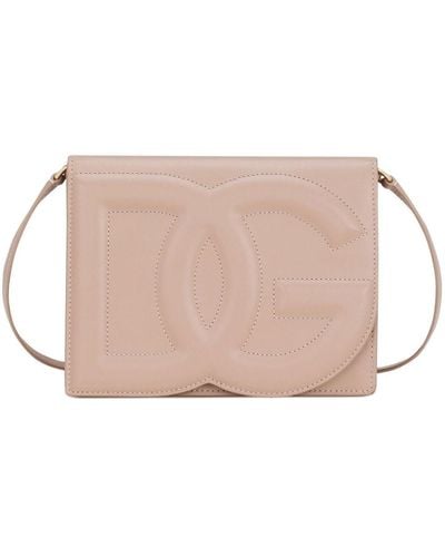 Dolce & Gabbana Dg Logo Leather Crossbody Bag - Pink