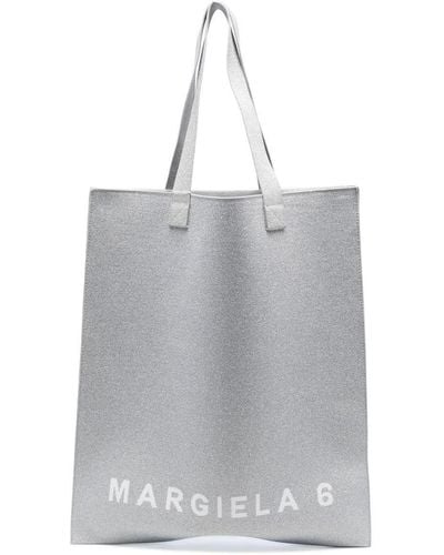 MM6 by Maison Martin Margiela Logo Tote Bag - Grey