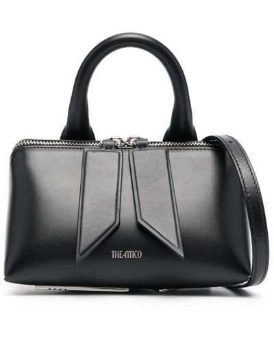 The Attico Friday Mini Leather Tote Bag - Black