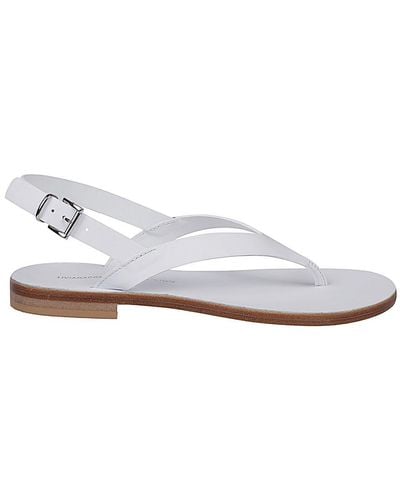 Liviana Conti Leather Thong Sandals - White