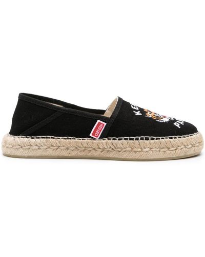 KENZO Lucky Tiger Cotton Espadrilles - Black