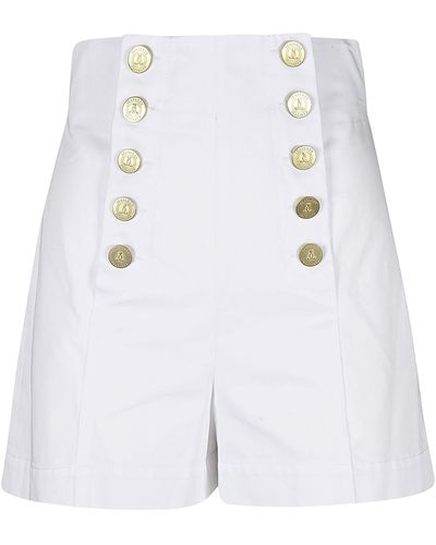 The Seafarer High Waisted Shorts - White