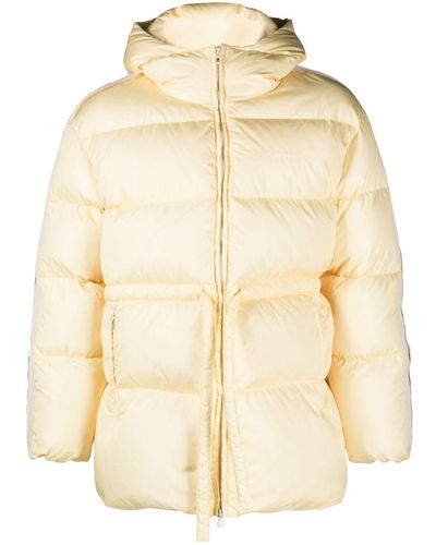 Palm Angels Belted Down Jacket - Natural