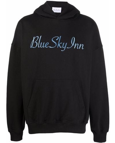 BLUE SKY INN Cotton Logo Hoodie - Black