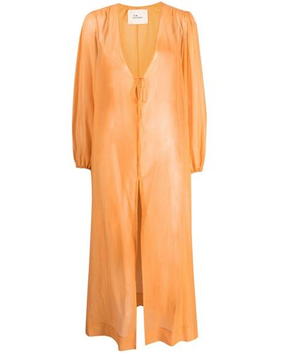Manebí Goias Puff-sleeve Dress - Orange