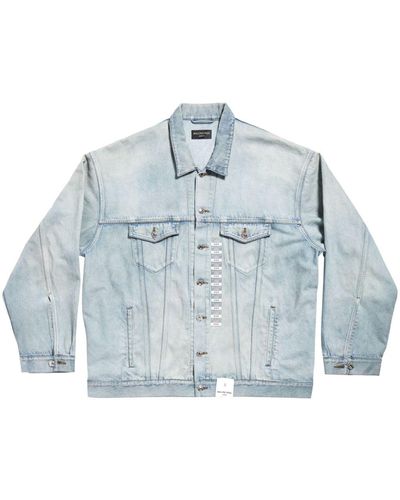 Balenciaga Oversized Denim Jacket - Blue