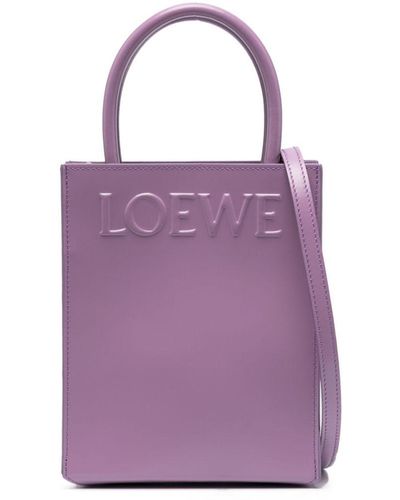 Loewe Leather A5 Tote Bag - Purple