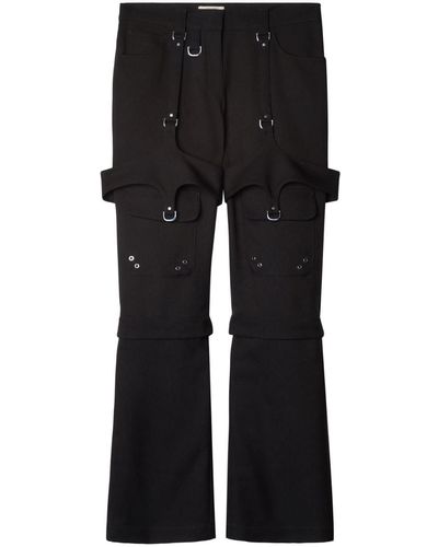 Off-White c/o Virgil Abloh Women Wool Blend Cargo Zip Pants - Black