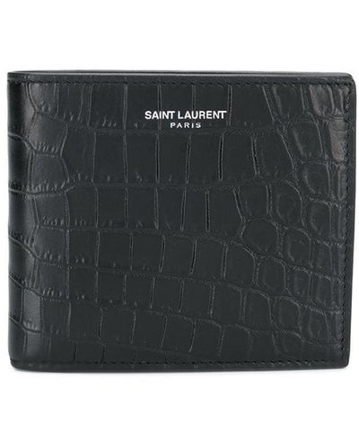 Saint Laurent East/West Bi-Fold Wallet - Black
