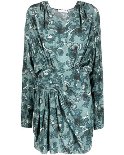 IRO Fontana Printed Short Dress - Green