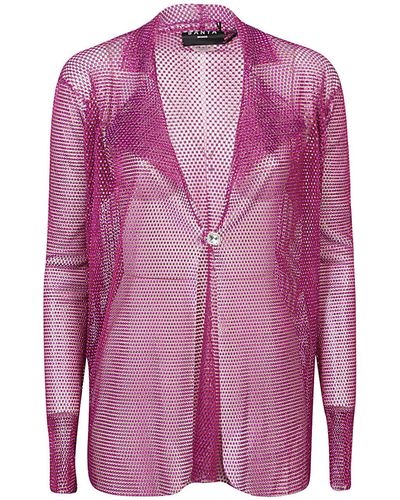 Santa Brands Single-Breasted Blazer Jacket - Pink
