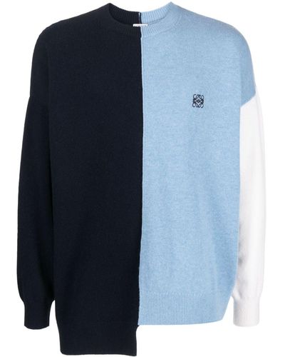 Loewe Wool Asymmetric Sweater - Blue