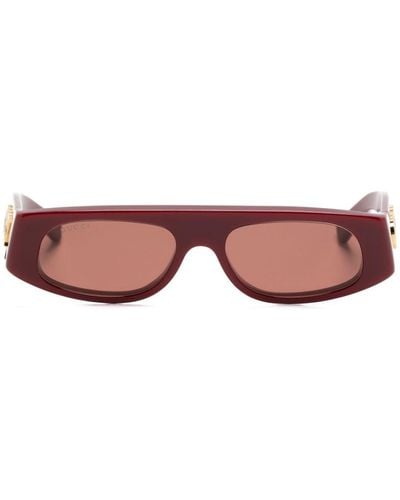 Gucci Rectangle-frame Sunglasses - Pink