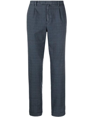 Briglia 1949 Check-pattern Tapered Pants - Blue