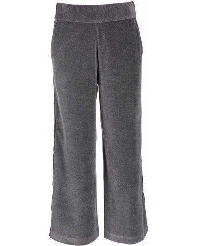 Circolo 1901 Cropped Velour Pants - Grey