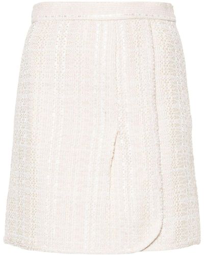 IRO Bouclé Design Mini Skirt - White