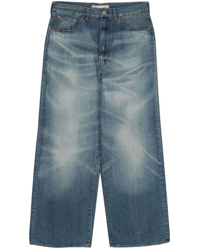 Junya Watanabe High-waisted Straight-leg Jeans - Blue