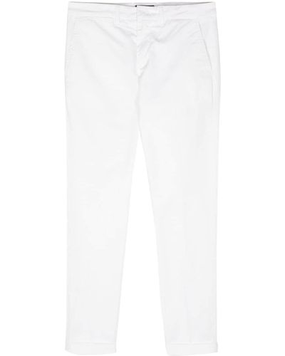 Fay Capri Straight-leg Pants - White