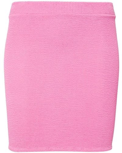 Mc2 Saint Barth Skirt With Logo - Pink