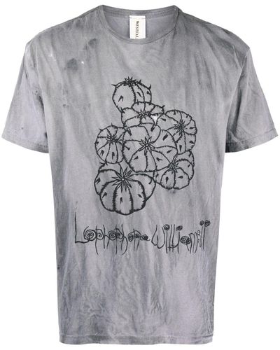 WESTFALL Graphic-print Cotton T-shirt - Grey