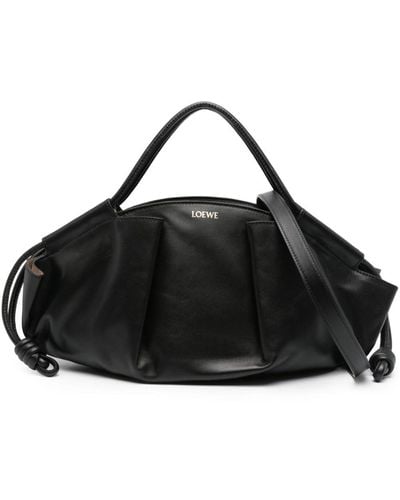 Loewe Paseo Leather Handbag - Black