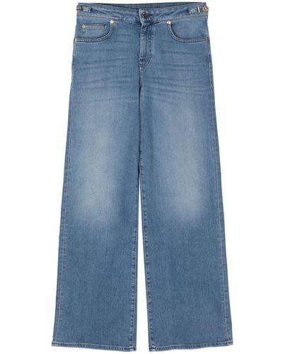 Emporio Armani Wide-leg Denim Jeans - Blue