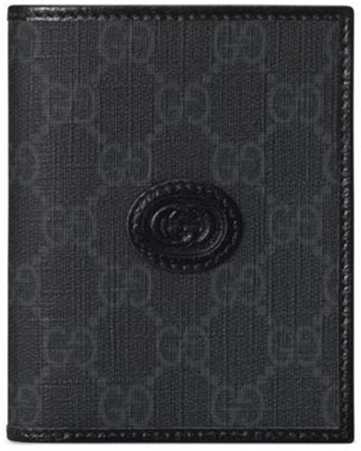 Gucci Card Holder With Gg Logo - Black