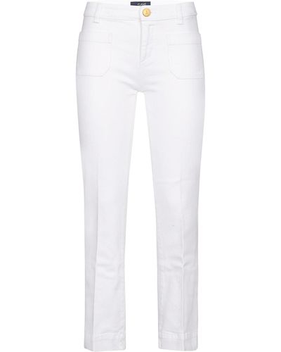 The Seafarer Cropped Flare Pants - White