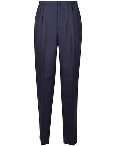 Fendi Trousers With Logo - Blue