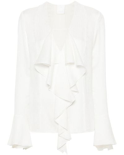 Givenchy Silk Ruffled Blouse - White