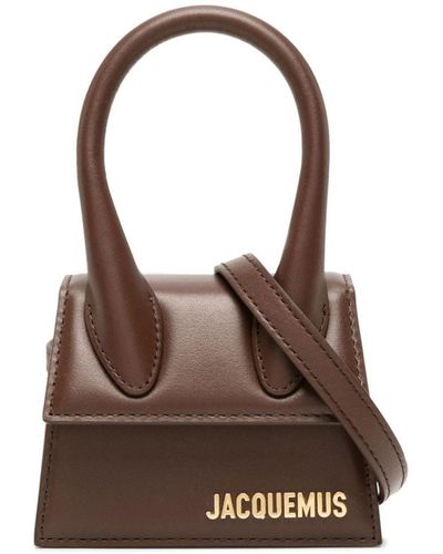 Jacquemus Le Chiquito Mini Leather Bag In Midnight Brown