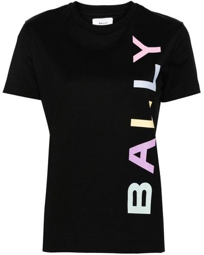Bally Logo Organic Cotton T-Shirt - Black