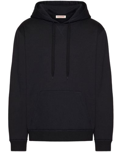 Valentino logo-patch zipped sweatshirt - Black
