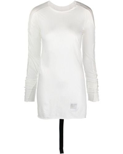 Rick Owens DRKSHDW Long Sleeve Cotton T-shirt - White
