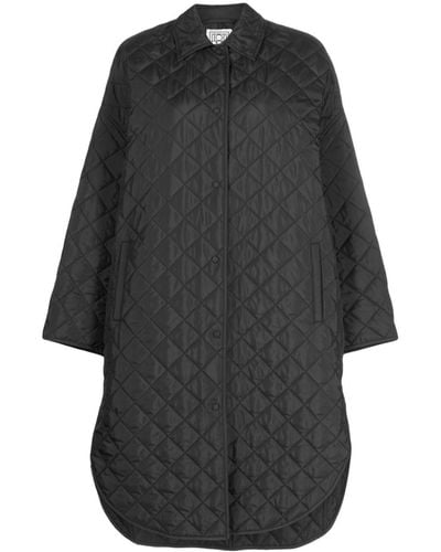 Totême Quilted Cocoon Coat - Gray