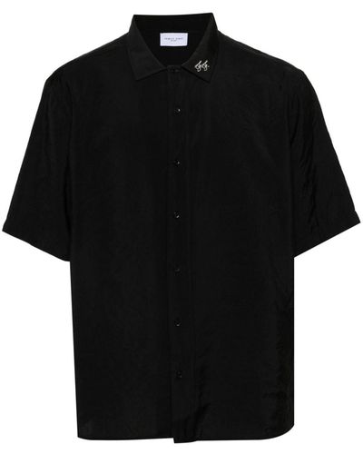 FAMILY FIRST Logo-embroidered Shirt - Black