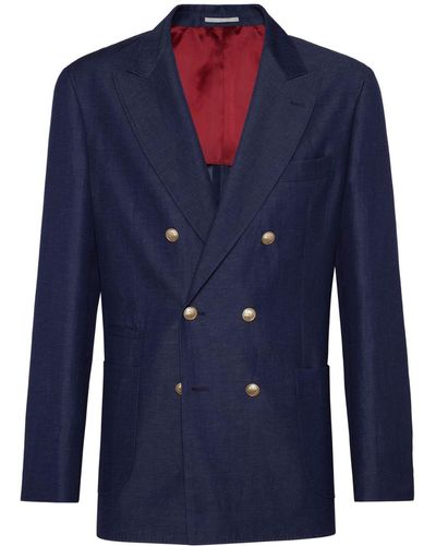 Brunello Cucinelli Jackets Denim - Blue