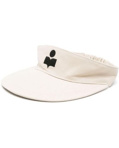 Isabel Marant Tyry Logo Cotton Visor Hat - White