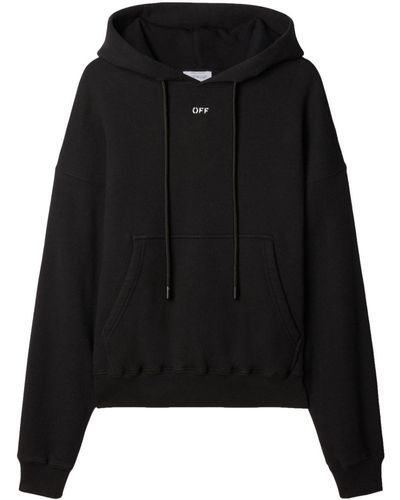 Off-White c/o Virgil Abloh Logo-print Cotton Hoodie - Black