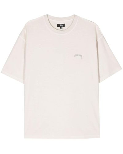 Stussy Lazy Logo-print T-shirt - White