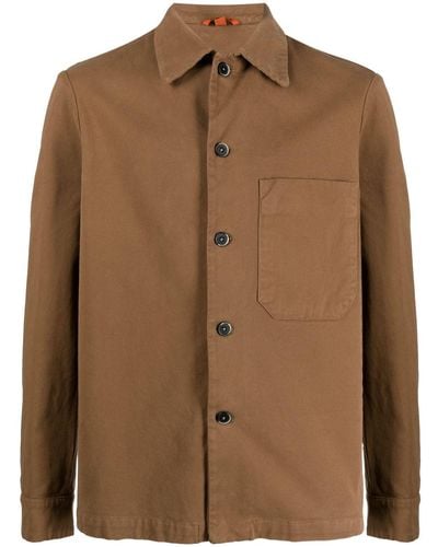 Barena Spread-collar Cotton Shirt Jacket - Brown