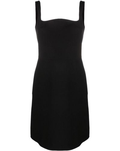 Valentino Curved Sleeveless Dress - Black