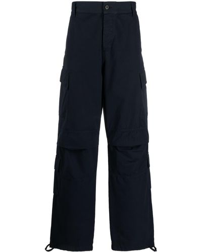 DARKPARK Wide-leg Straight Trousers - Blue