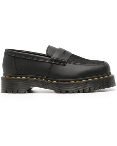 Dr. Martens Penton Bex Quilon Slip-on Leather Loafers - Black