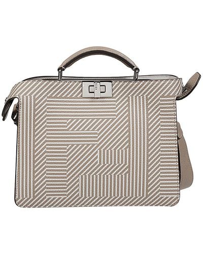 Fendi Handbag With Logo - Metallic