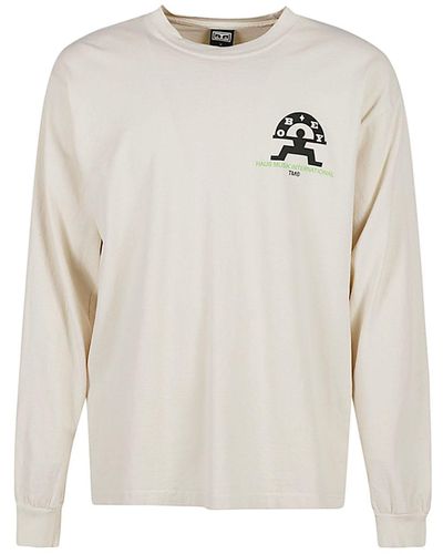 Obey Logo Cotton Sweatshirt - White