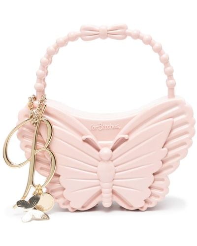 Blumarine X Forbitches Butterfly-shaped Tote Bag - Pink