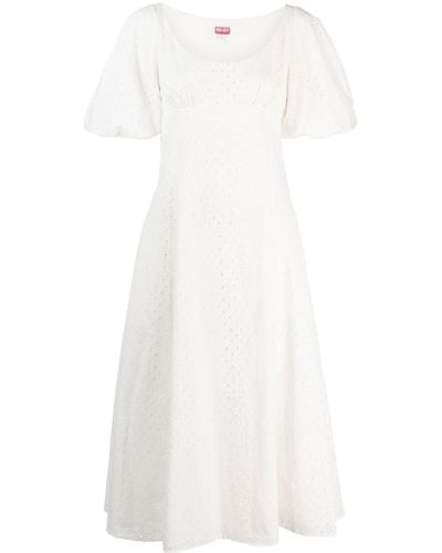 KENZO Cotton Midi Dress - White